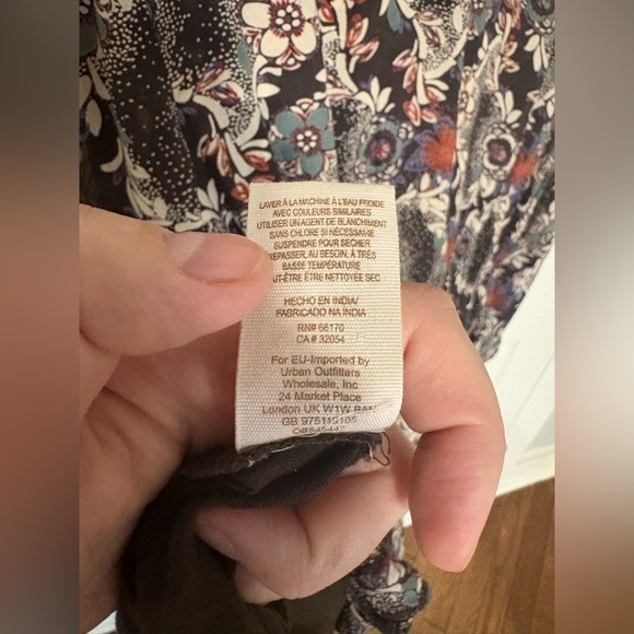 Free People Stealing Fire Floral Gauze Mini Dress | Size Small | Boho Style - Picture 14 of 15